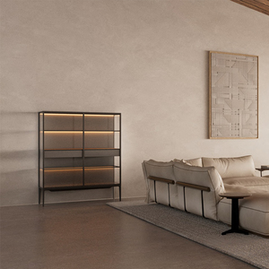 Mobiletto Laterale Decorativo Modulare in Acciaio Inox Moderno, Scaffali Portaoggetti, Tavolo Console per <span class=keywords><strong>Soggiorno</strong></span>, Corridoio, Ingresso - Product Image 3