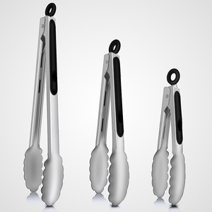 Ensemble <span class=keywords><strong>de</strong></span> pinces <span class=keywords><strong>de</strong></span> <span class=keywords><strong>cuisine</strong></span> en acier inoxydable avec verrouillage, accessoires pour barbecue et grillades, outils métalliques pour barbecue et grill - Product Image 1
