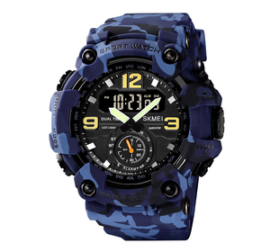 Reloj de Pulsera Deportivo SKMEI 1637 DFS04 con Movimiento Japonés, 3 Tiempos, Pantalla Dual Analógica LED Electrónica de Cuarzo para Hombre - Product Image 6