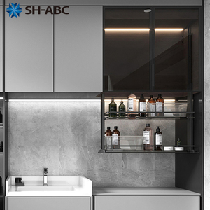 Organisateur de placard supérieur SH-ABC, système de rangement de cuisine, armoires rabattables, armoires de cuisine anti-pincement - Product Image 4