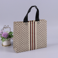 Sac de courses réutilisable en tissu non tissé laminé PP, en stock, pour la recyclage