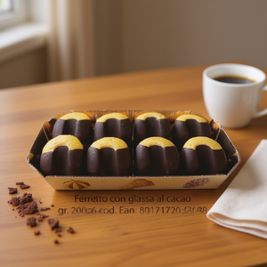 Ferretto <b>Chocolate</b> Glaze Fresh Half-moon Shape 200g X 6pcs Desserts Fimardolci <b>Box</b> <b>Packaging</b> Room Temperature Storage FIMARDOLCI - Product Image 3