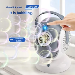 Máquina de burbujas de escenario giratorio eléctrico completamente automático Maleta de plástico transfronteriza de varios orificios con un clic para fiestas - Product Image 1