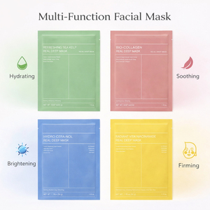 Masque facial en hydrogel Bio Collagen Real Deep Mask pour la nuit, resserre les pores, raffermit la peau, hydrate, soin coréen, 4 feuilles - Product Image 5