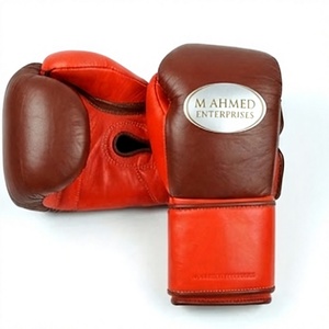 Gants de boxe en cuir de vache véritable, à lacets, pour entraînement et arts martiaux - Product Image 2