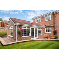 Fenêtre à battant horizontale moderne en PVC avec double vitrage UPVC pour hôtels et villas, design de cadre en plastique
