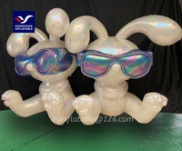 Figurine gonflable mignonne de 5m modèle géant de 5m tente gonflable de danseur d'air de globe de neige de planète pour des événements avec l'accessoire de ventilateur