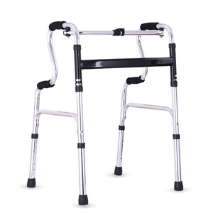 GB Aluminum Alloy <b>Walker</b> Adjustable Height Foldable Four Legged Walking Aid For <b>Elderly</b> - Product Image 3