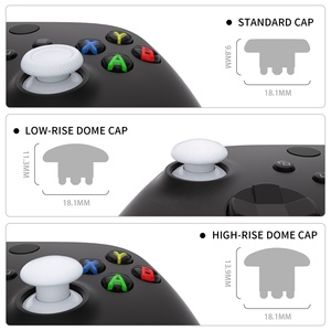 EXtremeRate Robot White Swappable Edge <b>Sticks</b> Interchangeable Analog <b>Stick</b> Joystick Thumbsticks for Xbox Series X S Controller - Product Image 4