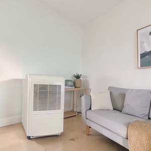 Déshumidificateur à compresseur DL avec réglage de la vitesse du ventilateur, fonction minuterie, pour salon, connecteur de vidange externe, affichage LED - Product Image 1