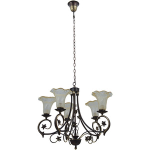 โคมไฟเพดานหนัง Monza 5xE14 66ซม. วัสดุโลหะและเหล็กรีโมทคอนโทรลและสวิตช์ควบคุมสำหรับใช้ในบ้านสำนักงาน - Product Image 1