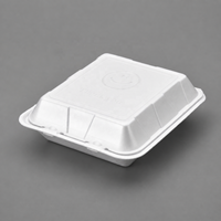 Boîte à lunch jetable en mousse à compartiment unique T91 de 9 pouces, boîte d'emballage pour hamburger, boîte à hamburger biodégradable pour la restauration rapide