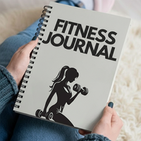 Carnet de notes à couverture spirale, journal de fitness, planificateur d'entraînement, carnet de suivi de la salle de sport, journal d'entraînement personnalisé, carnet d'entraînement sportif, 80 feuilles