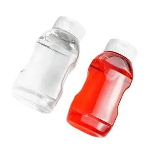 360ml Refillable PET BBQ Chill Ketchup Tomato Bottle Plastic Sauce Dispense Squeeze Bottle