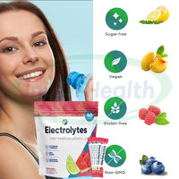 Sachets d'électrolytes personnalisés, hydratation, marque privée, sans sucre, en vrac, supplément nutritionnel sportif, boisson énergétique, poudre d'électrolytes