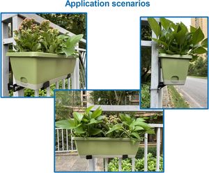 Versión mejorada Maceta Caja Soportes para colgar al aire libre barandilla soporte fijo para maceta - Product Image 5