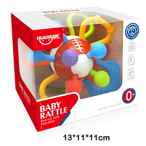 Huanger nuevo diseño suave silicona sensorial mordedor bola bebé sonajero bola dentición juguetes bebé mordedores Bpa libre - Product Image 3