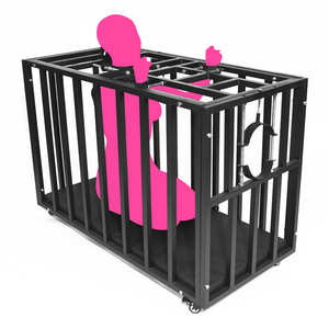 BANSEY Cage de bondage roulante SM avec appui-tête, Port Panca sottomissione, Fesselstuhl, Cage de bondage pour adultes - Product Image 3