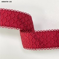 Bande élastique YUYONG en nylon pelucheux doux pour la peau, antidérapante, avec bordure jacquard ondulée, pour vêtements et bretelles réglables