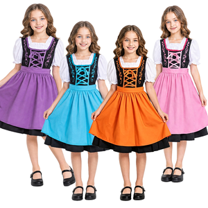 Costume da Oktoberfest per Bambine, Gonna Tradizionale Tedesca, Abito da Cameriera della Birra Bavarese, Costume per Carnevale, TV e Film - Product Image 1