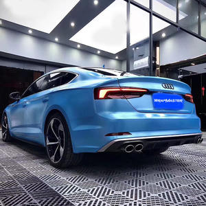 WRAPMASTER - Vinilos para Automóviles que Cambian de Color, 5 x 56 pies, Vinilo PET para Envolver Automóviles, Adhesivos Decorativos para Automóviles, Película Decorativa Satinada Metálica Azul <span class=keywords><strong>Cielo</strong></span> - Product Image 4