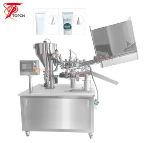 Fully Automatic Cosmetic Hair Color Removal Scrub Cream Ointment Metal Hose Aluminum Tube Filling And Folding Sealing Machine