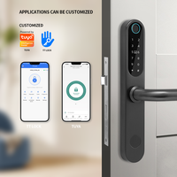Serrure intelligente OYO élégante, sécurisée, intelligente, avec empreinte digitale Alexa, électronique, à mortaise variée, numérique, anti-soleil, pour porte d'entrée