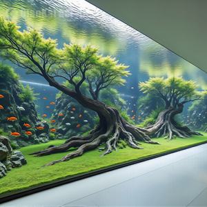 Bestseller 40-Gallon Commerciële Aquarium Groot Milieuvriendelijk Plastic Acryl Aquarium 50W Power Moderne Stijl Voor Eetkamer - Product Image 3