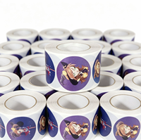 Autocollants fantaisie de sorcières d'Halloween - Étiquettes adhésives sur le thème de la galaxie violette pour les cadeaux de fête et l'emballage de cadeaux