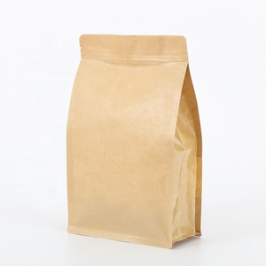 Bolsa de Papel Kraft con Cierre Ziplock, sin Impresión, de Fondo Cuadrado Plano, con Refuerzo Lateral y Ventana, Marca Bosheng - Product Image 5