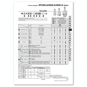 Modèle de régulateur de pression de précision SMC Pneumatics IR3020-04BG-A - Product Image 1