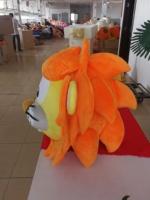 Têtes de Mascotte Lion Orange Personnalisées pour Adultes Unisexe avec Matériel en Peluche - Marque Blue Sky
