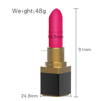 Vibromasseur en forme de rouge à lèvres pour femmes, stimulation clitoridienne et vaginale, étanche, rechargeable par USB, 10 vitesses, écologique, lubrifié