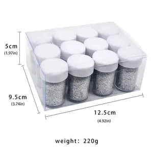 12Pcs Fine Glitter Powder <b>Sequins</b> DIY Resin Mold Epoxy Filler Nail <b>Art</b> Makeup Craft Decor Shiny Glitter Dust for Jewelry Making - Product Image 3
