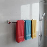 Ensemble d'accessoires de salle de bain en acier inoxydable brossé, 4 pièces, écologique, moderne, pour hôtel et maison, à fixer au mur