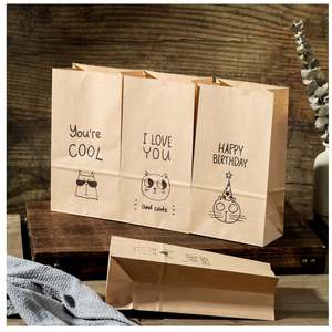 Bolsas de Papel Kraft Marrón Natural con Logotipo Personalizado al por Mayor, Bolsas Cuadradas para Llevar Comida Rápida - Product Image 4