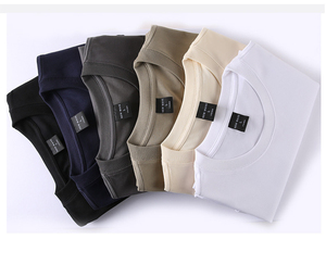 MT2665 Hot Sales New Arrivals Wholesale Custom 240 Gsm Cotton <strong>Blends</strong> Plain T Shirts Men's T-Shirts - Product Image 3