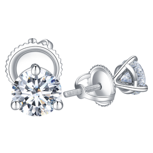 Pendientes Clásicos de Diamantes Cultivados en Laboratorio de 0.5ct por Par, Corte Brillante, Oro Sólido de 18K, Unisex, Lurba Jewels - Product Image 1