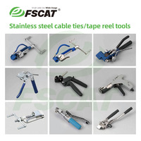 Attaches-câbles en acier inoxydable FSCAT SS304 316, revêtement PV, doux, épais, anti-rayures, résistant aux UV, antirouille, attaches-câbles robustes