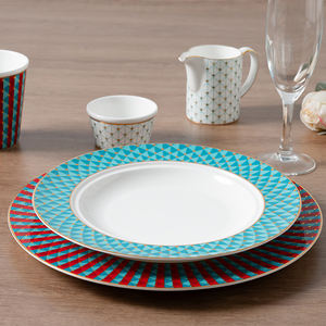 P & T Assiettes en porcelaine d'os de luxe chinoises Usine Personnalisation Décalcomanie Assiettes en porcelaine Ensembles Vaisselle Vaisselle pour <span class=keywords><strong>Horeca</strong></span> - Product Image 2
