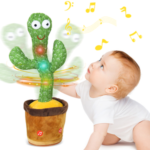 Juguete de peluche de grabación de cactus de baile y canto de torsión eléctrica tipo batería de simulación - Product Image 1