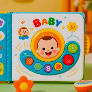 הדפסת ספרי מוזיקה מותאמים אישית לתינוקות, ספר אינטראקטיבי אלקטרוני לילדים באנגלית עם כפתור שמע - Product Image 1