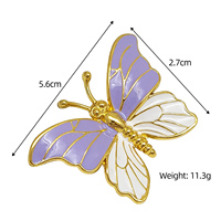 Poignée en métal émaillé personnalisée en forme de papillon, boutons métalliques multi-usages pour couvercles de casseroles, poignées pour couvercles de tasses, boutons pour boîtes à cure-dents, décoration intérieure