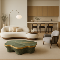 Ensembles de meubles de salle à manger et de salon confortables, modernes, luxueux, en bois massif, modulaires, écologiques, pour villa, appartement, maison, hôtel