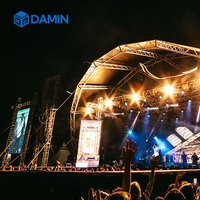 Damin STRAS3-161 Tour de support modulaire portable en aluminium F34 pour éclairage DJ américain, robuste, pour clubs, mariages et concerts
