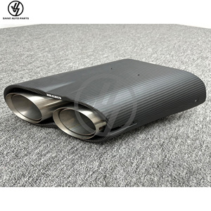 Punta de escape de fibra de carbono seca estilo R para Mercedes Benz Clase G W464 G63 G500, silenciador de carbono, tubo de escape, piezas de coche - Product Image 4