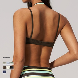 <span class=keywords><strong>Reggiseno</strong></span> Sportivo a Doppio Strato con Collo Halter, Materiale Leggero e Traspirante, <span class=keywords><strong>Spalline</strong></span> <span class=keywords><strong>Sottili</strong></span>, <span class=keywords><strong>Reggiseno</strong></span> a Pois per Sport Quotidiani e Yoga - Product Image 3