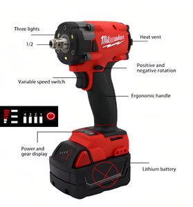 Mili Professionele 18V 300n.<span class=keywords><strong>m</strong></span> Draadloze Slagmoersleutel Voor Auto-En Vrachtwagenreparatie Groot Koppel 1/2 Inch Borstelloze Wauke Elektrische Moersleutel - Product Image 2