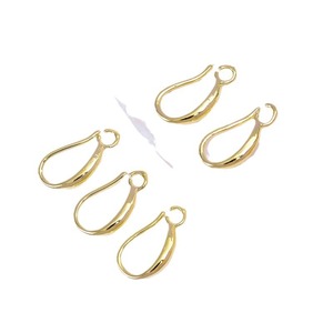 Ganchos de cobre para pendientes en forma de gota, chapados en oro y plata, para la fabricación de pendientes, componentes de joyería DIY, acabado 18K SX0222 - Product Image 5