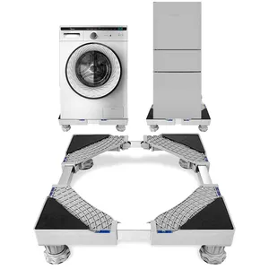 ขายส่ง ปรับเครื่องซักผ้าฐาน-ปรับยืนมือถือเครื่องซักผ้าสนับสนุนตู้เย็นยืนฐานมือถือที่มี4ที่แข็งแกร่งฟุตถือได้ถึง200กิโลกรัม/440lbs